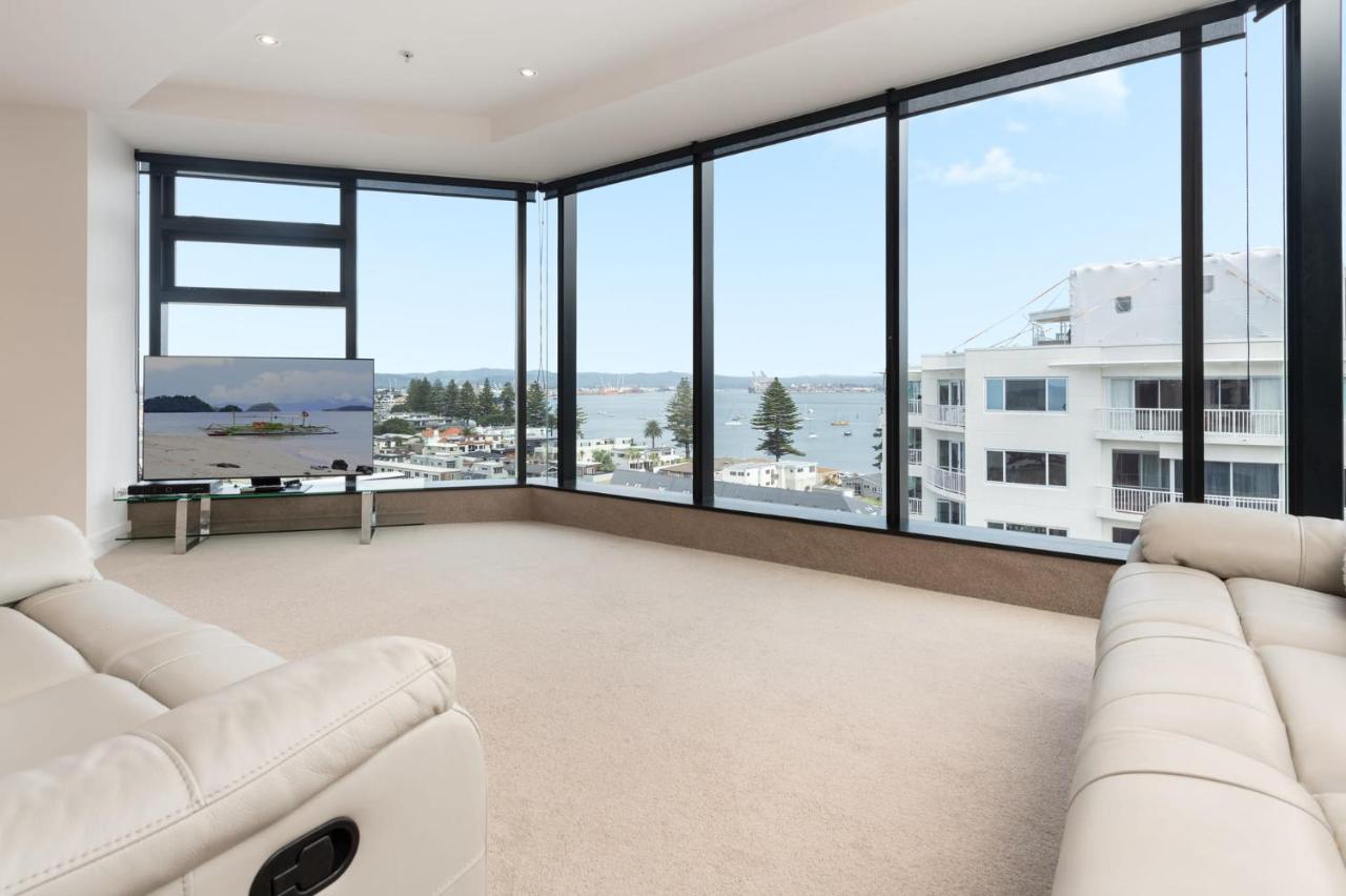 Apartamento Superb Elevated Views Of Harbour With Heated Pool, Gym & Parking Mount Maunganui Exterior foto